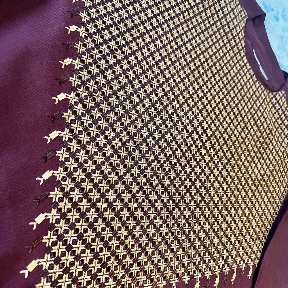 Afghan Khamaki Ghara Embroidery (Large/slim-V)